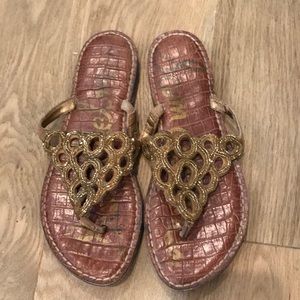 Sam Edelman beaded gold sandal size 36